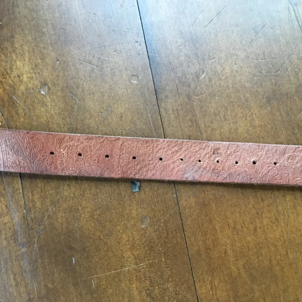 Fossil Vintage Leather Jeweled Brown Belt - Size L